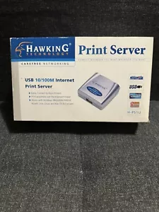 Hawking Technology High Performance Internet 10/100M LAN Print Server HPS1U - Picture 1 of 4