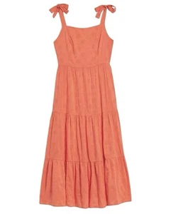 NWT Old Navy Fit & Flare Maxi Dress Large Sleeveless Tie Shoulder Embroidered - Picture 1 of 9