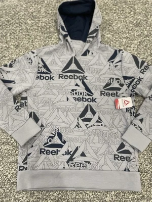 Moletom com capuz Reebok masculino estampado Unwind Allover - Pequeno - Médio - Novo em folha com etiquetas - Imagem 1 de 4
