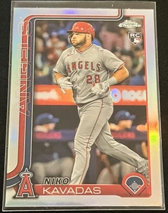 2025 Topps Chrome Niko Kavadas #20 Refractor Parallel Rookie RC Angels - Picture 1 of 4