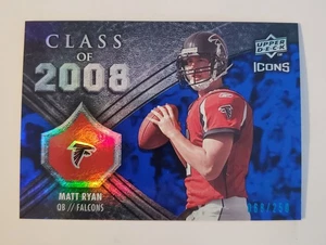 Matt Ryan 2008 cubierta superior iconos clase de 2008 azul radiocontrol paralelo/250 #Co4 - Imagen 1 de 2