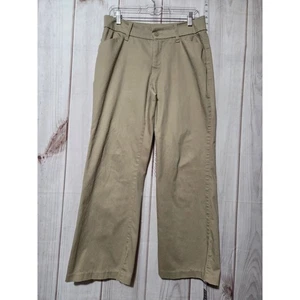 Pantalones Riders by Lee Curvy para mujer beige pierna ancha algodón spandex talla 10P - Imagen 1 de 7