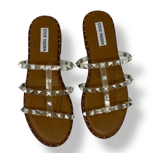 Steve Madden Averill Nieten Sandalen Größe 9 Freizeit Strand Komfort - Bild 1 von 9