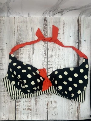 Joe Browns BNWT Black Spot Bikini Top UK 28 Swim Holidays Summer Swimwear - Image 1 of 4
