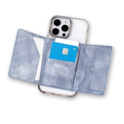 Denim MagSafe Wallet Card Holder Phone Stand Case for iPhone & Galaxy - Image 1 of 3