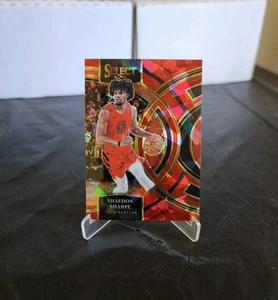 2023-24 Panini Select Shaedon Sharpe Premier Level Red Cracked Ice  #186 Blazers - Picture 1 of 2