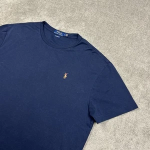 Polo Ralph Lauren Hemd Herren Large Classic Navy Flesh Pony Boxy Cropped Relaxed - Bild 1 von 9