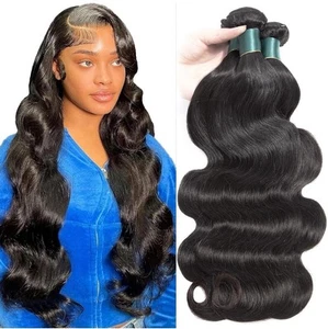 Aopusi Body Wave Echthaar Bündel Körperwelle 4 Bündel (22 24 26 28 Zoll) - Bild 1 von 5