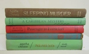 Lot of 5 Vintage Hardcover Agatha Christie Books (Sleeping Murder, Nemesis + 3) - Picture 1 of 1