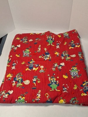 Edredón bebé vintage, payasos, 42 x 48 pulgadas, algodón poliéster Foto 1 de 4