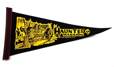 "Haunted Mansion - Long Branch, NJ" 18" felt pennant COSMIC DRACULA REPRODUCTION - Image 1 of 2