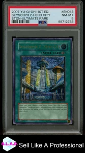 SKYSCRAPER 2 HERO CITY YUGIOH STON-EN048 2007 STRIKE/NEOS 1ST ED UR EN PSA 8 - Bild 1 von 2