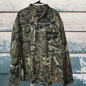 Men's Mossy Oak x Break Up Infinity Camo Button Down Shirt Size 3XL Hunting EUC - Picture 1 of 5