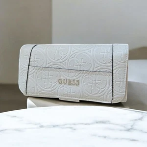 PORTAFOGLIO DONNA GUESS Mod. Delaney Bianco grande SWHL45 - Foto 1 di 6