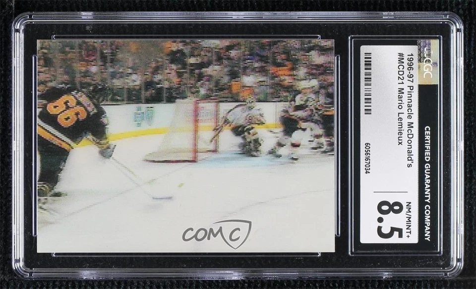 1996-97 Pinnacle McDonald's Mario Lemieux #McD21 CGC 8.5 HOF - Image 1 of 2