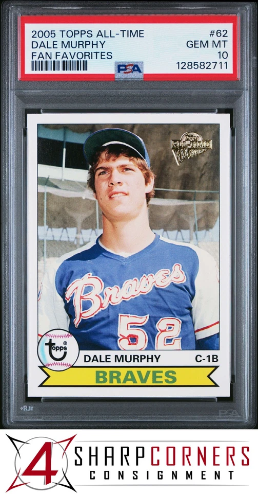 2005 TOPPS ALL-TIME FAN FAVORITES #62 DALE MURPHY BRAVES PSA 10 - Image 1 of 3