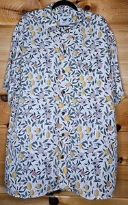 Yiume William Morris Fruit Print Hawaiian Shirt Short Sleeve Tencel Mens XXL - Picture 1 of 16