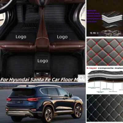 Alfombrillas impermeables personalizadas para Hyundai Santa Fe alfombrillas para todo tipo de clima Foto 1 de 4