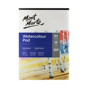 Mont Marte A3 Watercolour Pad 15 Sheets German Paper 180gsm Art Craft Aritist - Picture 1 of 2