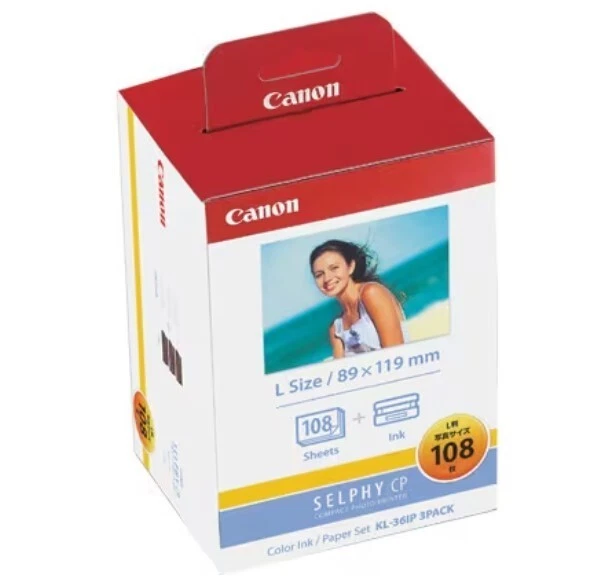 KL-36IP 3PACK Official Canon color ink/paper set L size SELPHY (for CP series) - Image 1 of 1
