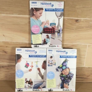 SIMPLICITY Beginner Sew Pattern Kids 8810,8809,8808 Home School Project LOT of 3 - Picture 1 of 4