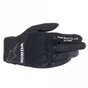 Guantes textiles ligeros para motocicleta Alpinestars cobre Honda (negros) - Imagen 1 de 2