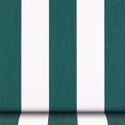 Sunbrella Canvas Forest Green & White Stripes  For Awnings, Upholstery, Blinds.