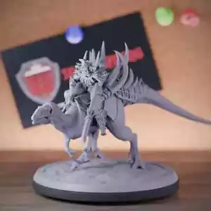 Dschungel Raptor Reiter Miniatur Banner Mini Dungeons and Dragons Mini DnD 5e TTRPG - Bild 1 von 8