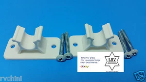 RV Entry Door Holder Plastic Clip Only  - 2Pk Polar White - Picture 1 of 4
