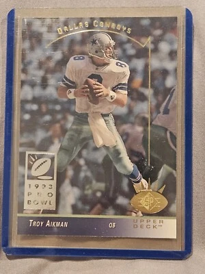 TROY AIKMAN 1993 UPPER DECK SP PRO BOWL CARD # 64 COWBOYS - Image 1 of 4
