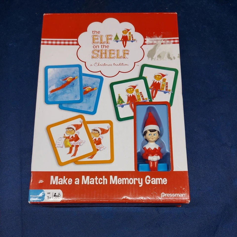THE ELF ON THE SHELF CHRISTMAS TRADITION Memory Match Card Game w/Figure In Box - Image 1 of 4