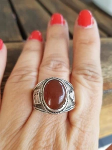 925er Silber Bernstein Ring - 4g - Bild 1 von 4