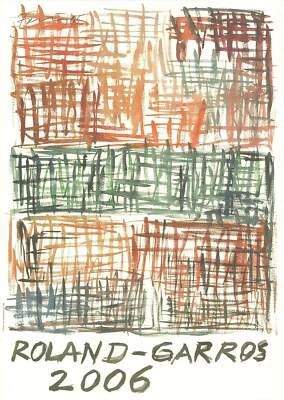 FORG, GUNTHER GUNTHER FORG Roland Garros French Open 31.5" x 22.5" Poster 2006 Abstract Multic