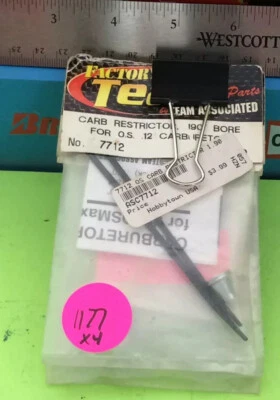 Vintage Team Associated (7712) Carb Restrictor (NIB) 1package - Image 1 of 3