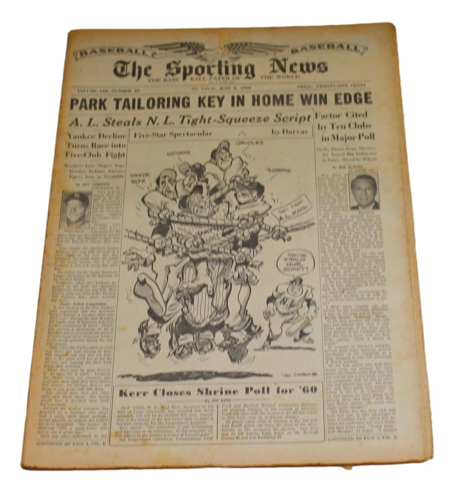 1960 The Sporting News 6/8/1960 TSN Mickey Mantle 83818 - Image 1 of 1