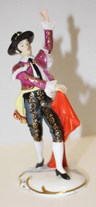 Bailarín flamenco antiguo hombre vintage con corona alces decoración Durden Dresde - Imagen 1 de 9