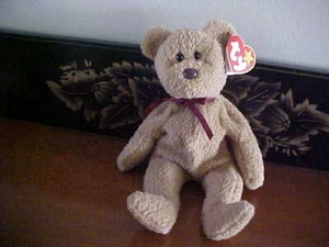 Curley der Teddybär - TY Beanie Baby **Neuwertig** - Bild 1 von 2