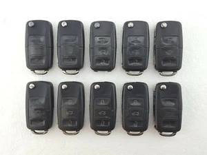 10 x ŠKODA OCTAVIA, SEAT LEON, etc. Lote de trabajo de llaveros abatibles de 3 botones - probado - Imagen 1 de 2