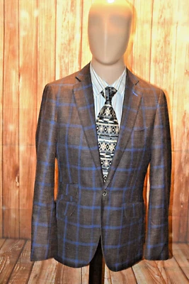 Casaco esportivo masculino J. Hilburn Vitale Barberis Canonico punhos cirurgião 1 botão tamanho 38 - Imagem 1 de 4