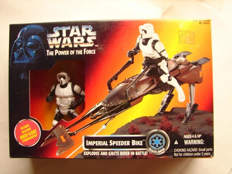 Star Wars POTF Speeder Bike w BIKER SCOUT   MIB  from ROTJ 1995 Kenner  423 Cover