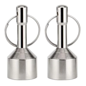 2Pcs KeyChain Neodymium Magnet  For Hanging Keys and Testing Ferrous Metal Brass - Picture 1 of 12