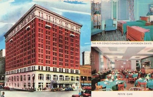 Tarjeta de solicitud de reserva/PC Jefferson David Hotel Montgomery Alabama 1955 - Imagen 1 de 2