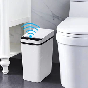 2.5 Gallon Bathroom Trash Can, for Kitchen, Plastic Trash Can Touchless - Picture 1 of 12