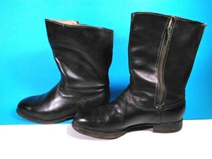Soviet Russian Army Officer's Leather Chrome boots size 40 size. 1970s BG - Picture 1 of 12