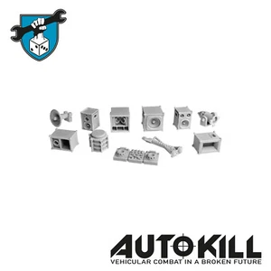 Zinge Industries AutoKill Gaslands Range of Speakers & Bits - 20mm scale S-DMH15 - Picture 1 of 2