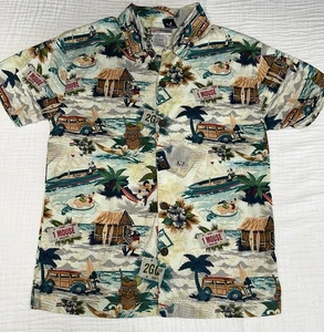 Disney World Kids Hawaiian- Mickey And Pluto Shirt - Size Large - Picture 1 of 3