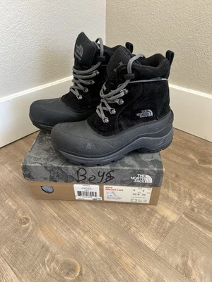Botas de nieve North Face para niños jóvenes Chilkat de encaje negras/gris zinc talla US 4 EUR 36 Foto 1 de 4
