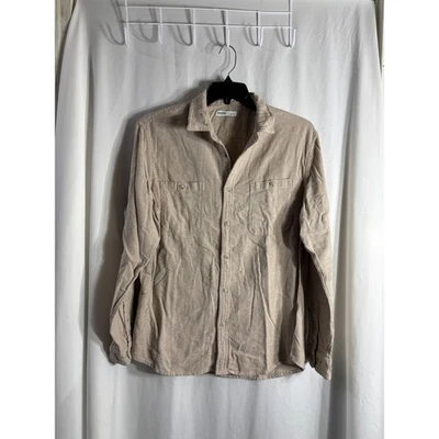 Camisa de franela SONOMA Goods For Life beige talla L manga larga abotonada Foto 1 de 4