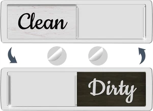Geschirrspüler Magnet Clean Dirty Schild Landhaus Rustikal Holz Design Schwarz Weiß - Bild 1 von 12