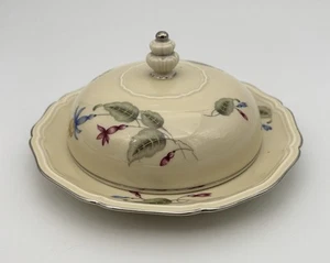 Vintage Rosenthal Floral Silver Round Covered Butter Dish MINT Germany - Picture 1 of 9
